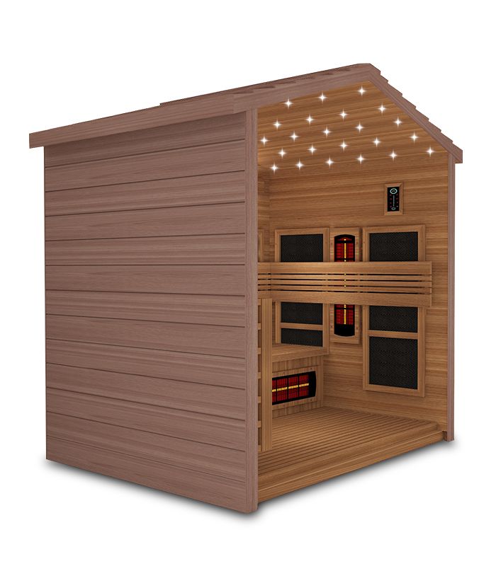 Hybrid Außensauna/ Kombi-Sauna/ 2-in-1 Sauna, DX-7331