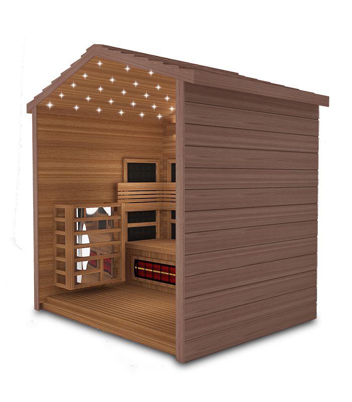 Hybrid Außensauna/ Kombi-Sauna/ 2-in-1 Sauna, DX-7331